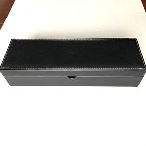 Bleack leather watch box jewelry accessories box rectangular 12”x4”x3” gift box
